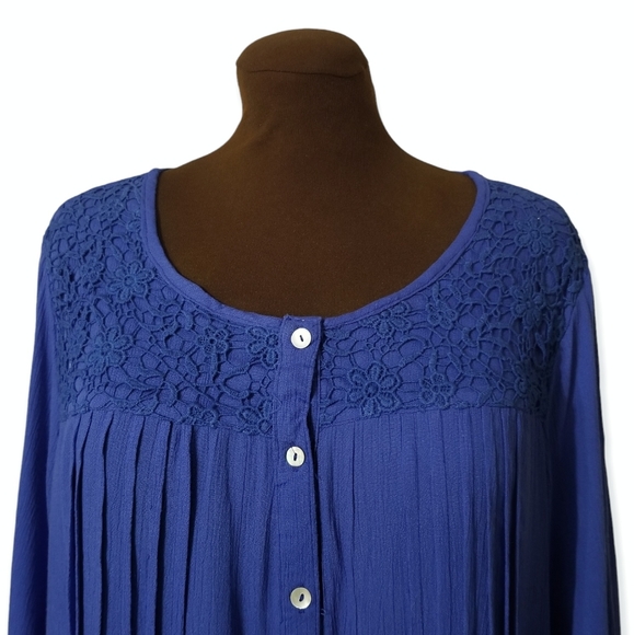 OSO Casuals Long Sleeve Blue Women's Size XL - Picture 5 of 8